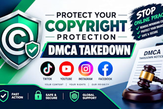 takedown harassing defaming posts facebook tiktok instagram dmca