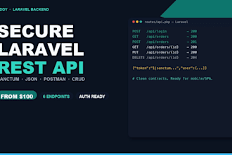 develop a secure laravel rest API or backend system