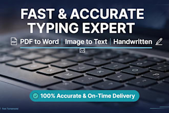 do super fast typing, data entry, PDF to word, and image to text