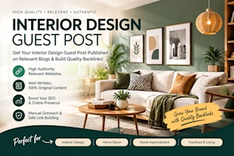 publish guest posts on interior design and home decor blogs