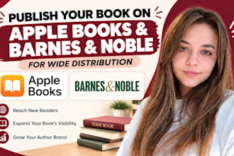 publish your book on apple books and barnes and noble, for wide distribution
