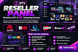 setup configure reseller panel with strong8k, trex, dream4k, with reseller web