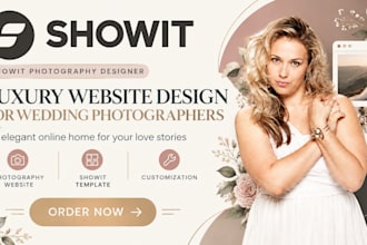 design or customize a luxury showit website for wedding photographers