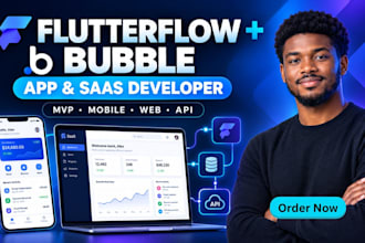 be your flutterflow and bubble developer for app, mvp or saas