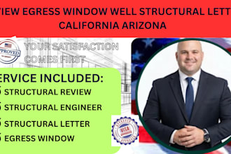 review egress window well structural letter california arizona