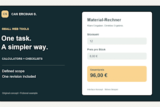 build a small browser calculator or custom web tool