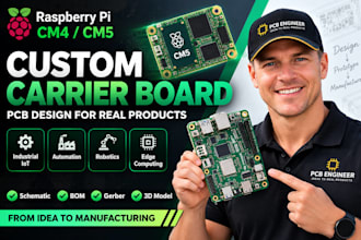 raspberry pi, cm4, cm5, iot carrier pcb design