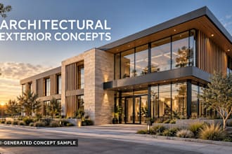 create ai assisted architectural exterior concept renderings