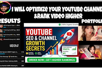 do youtube video SEO and custom thumbnail design