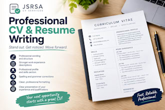 professionally rewrite your CV and resume