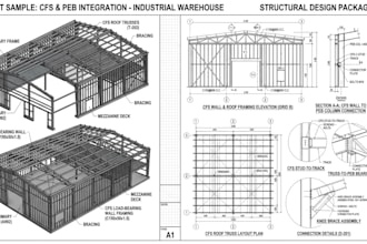 create lgs cfs peb and steel framing drawings