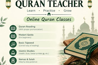 be professional online quran teacher for kids and female