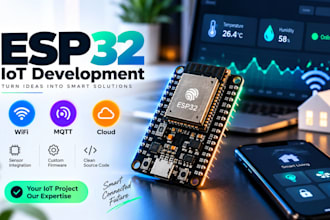 develop esp32 iot firmware with mqtt
