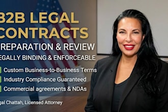 prepare a legally binding business to business legal contract