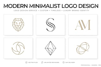 design modern minimalist logo, business card and complete brand identity