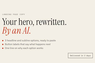 rewrite your saas landing page headline and hero copy with ai