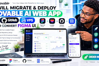 migrate deploy lovable ai web app to github vps hosting and convert figma UI dev