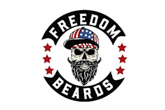 design beards salon business brand logo