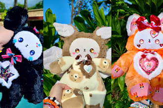 craft soft cuddly custom plush dolls pattern personalized plush toy from concept