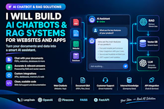 build ai chatbots and rag systems for websites and apps
