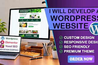 develop a professional wordpress website with elementor