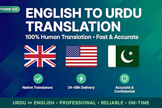 translate english to urdu and urdu to english professionally