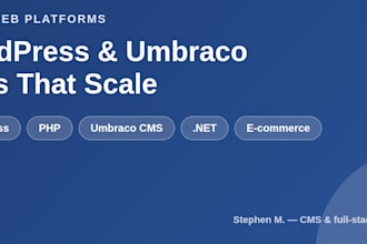 build and customize your wordpress or umbraco cms website