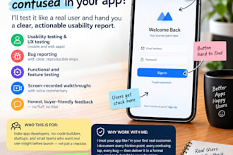 do app usability testing, UX testing, and detailed