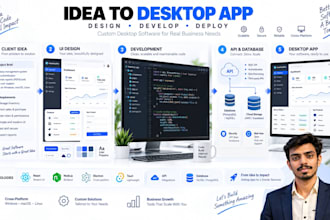 develop a custom desktop application for windows and macos