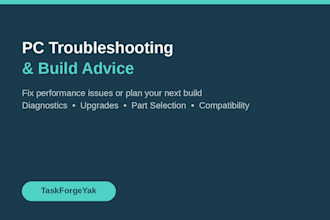 troubleshoot your PC issues or help you plan a custom build