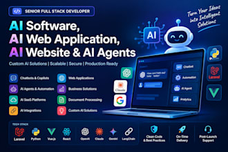 develop ai software, ai web application, and ai website