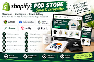 setup shopify sunfrog customizingbox pixel wrangler blanka todify portl pod shop