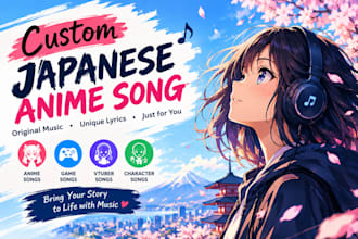 create a custom japanese anime song