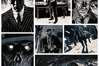 do noir, horror and dark comic book art and illustrations
