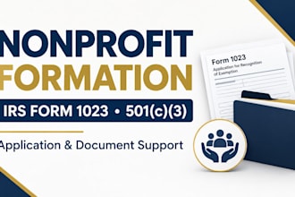 help form your nonprofit and prepare your irs form 1023 application