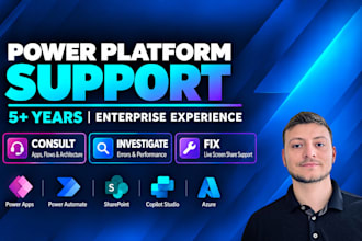 provide power apps, power automate and azure support