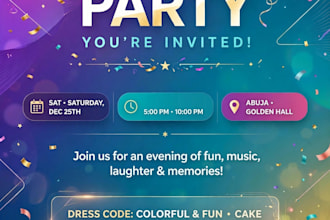 design modern birthday, business and party flyers