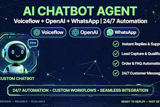 build an ai chatbot agent with voiceflow, openai and whatsapp integration