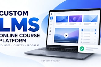build a custom lms website for your courses and training