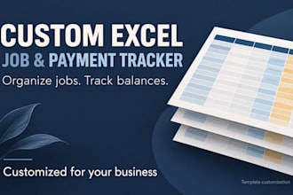 customize an excel job and payment tracker