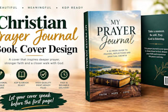 design christian prayer journal cover for amazon KDP faith print and paperback
