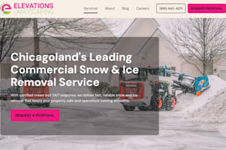 design wix snow removal website snow plowing ice removal winter service website