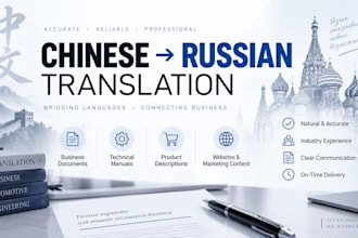 translate chinese to russian for business and technical content