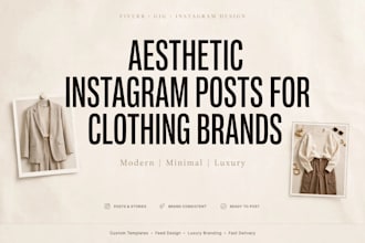 design aesthetic instagram post for clothing brand