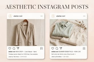 design aesthetic instagram post for clothing brand and fashion store