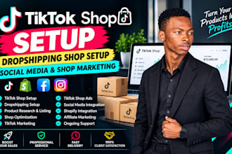 setup tiktok shop, tiktok dropshipping, tiktok shop marketing and ads