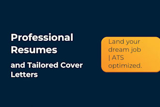 write an ats resume and cover letter as an HR expert