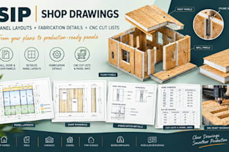 design sip shop drawings, panel layouts, fabrication details and cnc cut lists