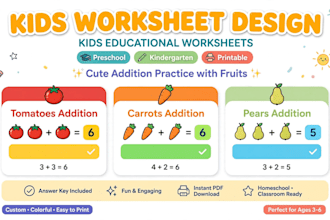 design kids worksheets for preschool and kindergarten