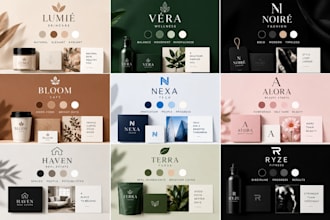 design your brand identity, logo, brand guidelines and branding kit